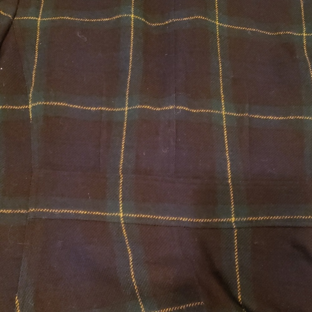 RALPH LAUREN made in Italy plaid wool n real suede EUC blazer - Picture 9 of 11